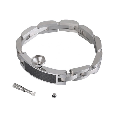 Carbon Fibre Stainless Steel God Bless Memorial Urn Bracelet for Children's Cremation