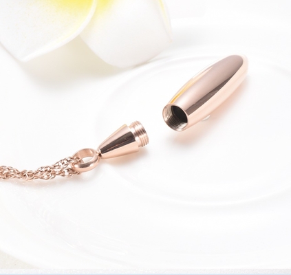 Picture High Capacity Water Drop Pendant Rose Gold/Black/Gold Ashes Holder Memorial Urn Cremation Jewelry