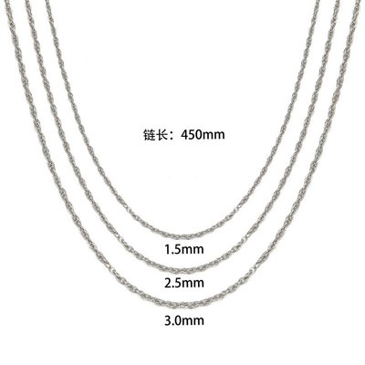 DIY Jewelry Must-Have Titanium Steel Square Wire Double Buckle Chain for Men and Women