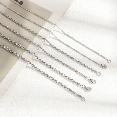 DIY Jewelry Must-Have Titanium Steel Square Wire Double Buckle Chain for Men and Women
