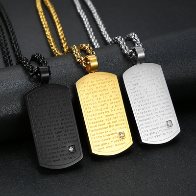 European and American Fashion Essential Hip-Hop Punk Jewelry Retro Letter Pendant Necklace
