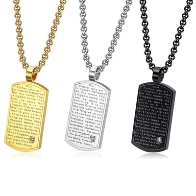 European and American Fashion Essential Hip-Hop Punk Jewelry Retro Letter Pendant Necklace