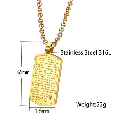 European and American Fashion Essential Hip-Hop Punk Jewelry Retro Letter Pendant Necklace