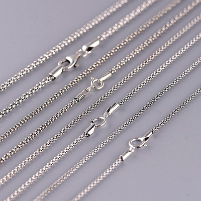 Women's Simple Fashion S925 Sterling Silver Chain with Unique Designs and Retro Craft