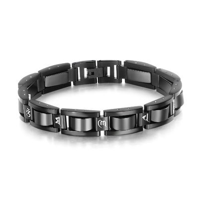 Stylish Gold Plated Japanese and Korean Fashion Titanium Steel Magnet Men's Bracelet
