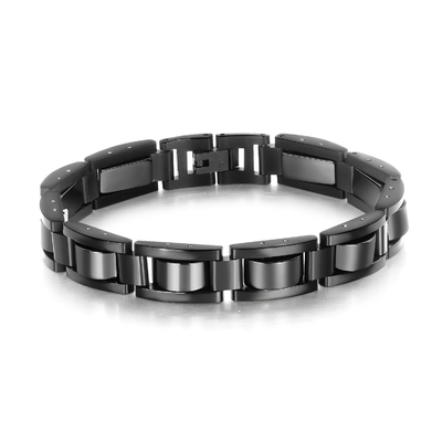 Stylish Gold Plated Japanese and Korean Fashion Titanium Steel Magnet Men's Bracelet