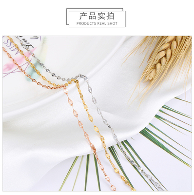 European and American Style Lip Chain Necklace in 304 Stainless Steel for Collarbone
