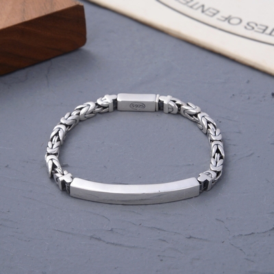 CNC Inlay Technology Woven Interwoven Chinese Bracelet for Men's Fashion Ethnic Style