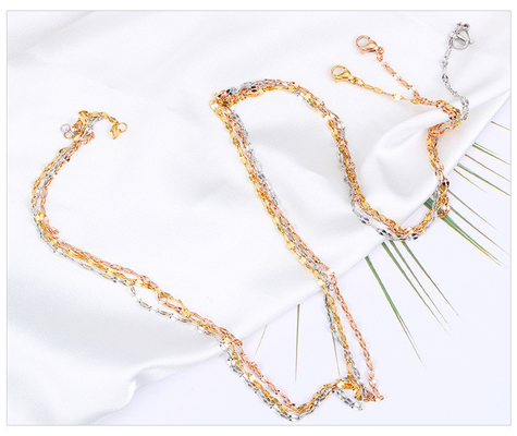European and American Style Lip Chain Necklace in 304 Stainless Steel for Collarbone