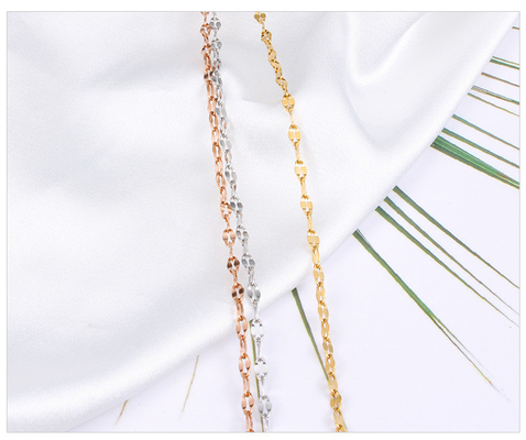 European and American Style Lip Chain Necklace in 304 Stainless Steel for Collarbone