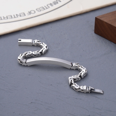 CNC Inlay Technology Woven Interwoven Chinese Bracelet for Men's Fashion Ethnic Style
