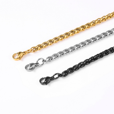 304 Stainless Steel Simple Flower Basket Chain Necklace in European Style for Jewelry