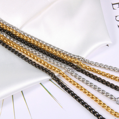 304 Stainless Steel Simple Flower Basket Chain Necklace in European Style for Jewelry