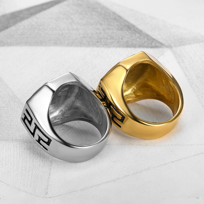 Personality Punk Style Fashion Tide Ancient Greek Mythology Men's Ring for Anniversary