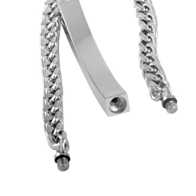 Stainless Steel Cremation Jewelry Bracelet with Crystal Charm DIY Bangle Making Part