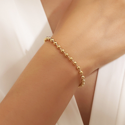 Simple Temperament Light Luxury Ladies Titanium Steel Bracelet with Geometric Pattern