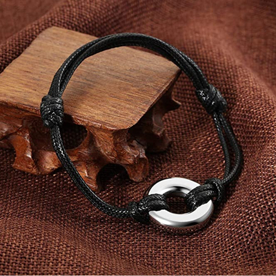 Party-Ready Women's Stainless Steel Life Circle Bracelet with Openable Perfume Bottle
