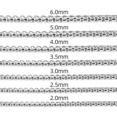 Simple European and American Gold Square Pearl Necklace Stainless Steel Chain Design