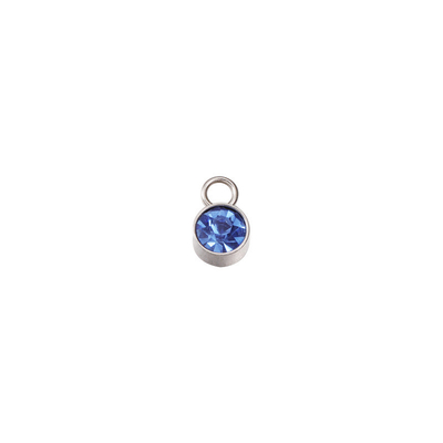 Excellent Stainless Steel 12 Birthstone Diamond Cup Pendant Birthstone Charm Pendants