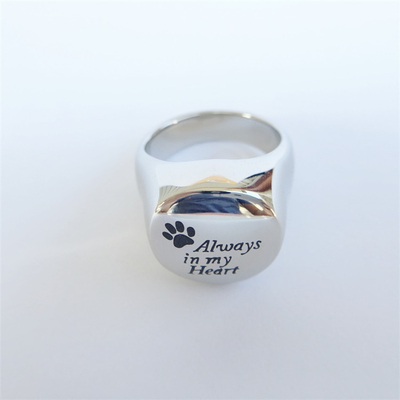 Gift Occasion Always In My Heart Cremation Jewelry Ash Urn Ring Sample Making Service