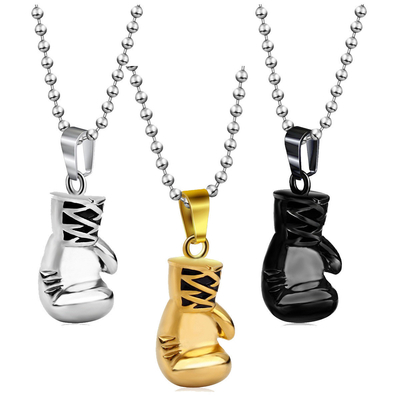 Vintage Boxing Gloves Men's Necklace Personality Collar Pendant for Personalized Style