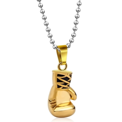 Vintage Boxing Gloves Men's Necklace Personality Collar Pendant for Personalized Style