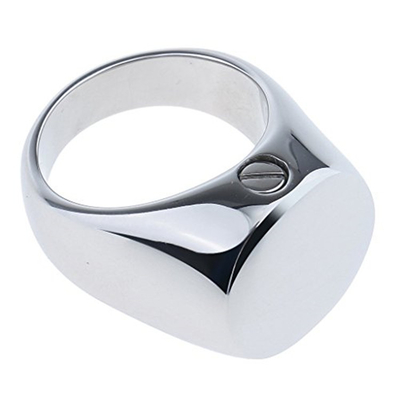 Classic Style Stainless Steel Round Ring Cremation Pet Jewelry with Inlay Technology