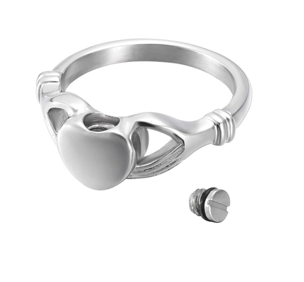 Unique Designs Heart-Shaped Openable Cremation Ash Urn Finger Ring for Women Jewelry