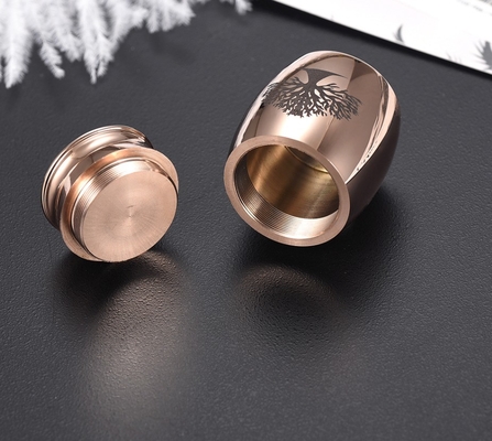 Tree of Life Large 40mm Height Rose Gold Stainless Steel Cremation Jewelry Ash Urn