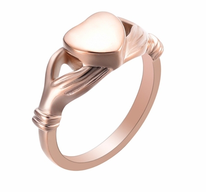 Unique Designs Heart-Shaped Openable Cremation Ash Urn Finger Ring for Women Jewelry