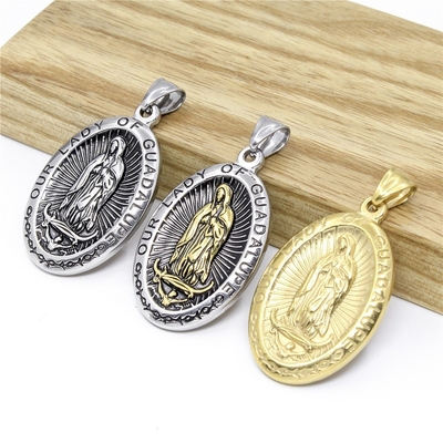 Religious Style Decoration Simple Venus Madonna Pendant Stainless Steel Tag