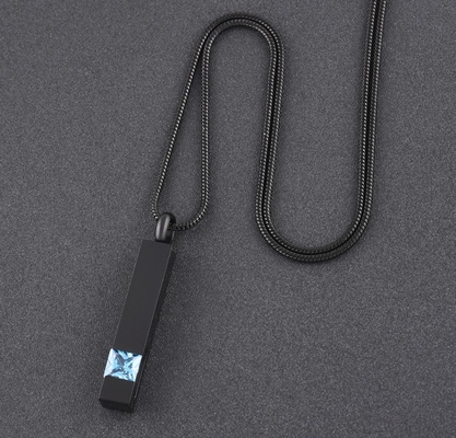 Stainless Steel Keepsake Memorial Urn Necklace for Women Men Inlay Technology CNC