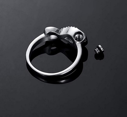 Crystal Infinity Cremation Ring for Ashes Holder Keepsake Jewelry Pet/Human Urn Memorial Finger Ring Cluster Rings