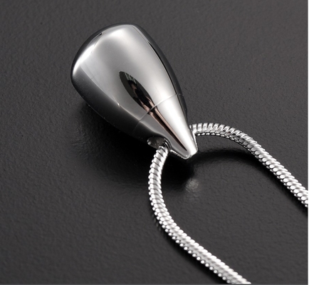 Other Occasions Stainless Steel Tear Drop Cremation Pendant Necklace for Human Ashes
