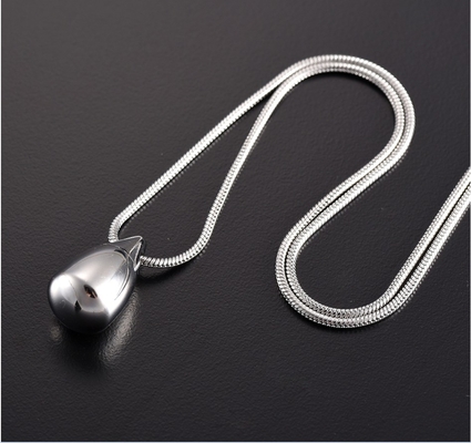 Other Occasions Stainless Steel Tear Drop Cremation Pendant Necklace for Human Ashes