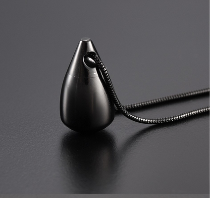 Other Occasions Stainless Steel Tear Drop Cremation Pendant Necklace for Human Ashes
