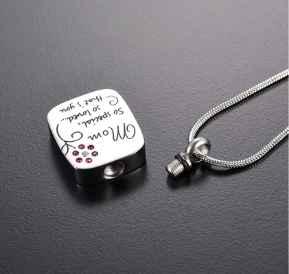 Affordable Zirconia Cremation Jewelry Customized Design for Mom Remember Your Loved One