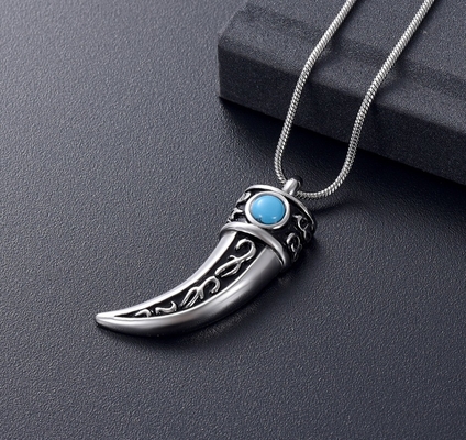 Classic Style Stainless Steel Memorial Pendant Necklace for Men Cremation Jewelry