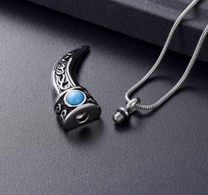 Classic Style Stainless Steel Memorial Pendant Necklace for Men Cremation Jewelry