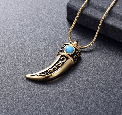 Classic Style Stainless Steel Memorial Pendant Necklace for Men Cremation Jewelry
