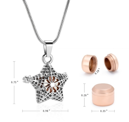 Decoration Jewelry Stainless Steel Cremation Necklace for Pet and Human Ashes