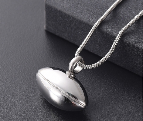 Individuality Rugby Pendant Jewellery Memorial Necklace Locket for Human and Pet Ashes