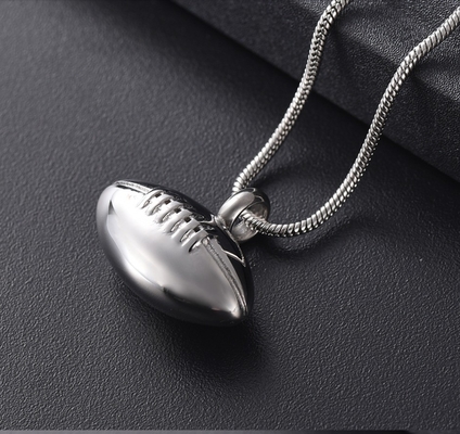 Individuality Rugby Pendant Jewellery Memorial Necklace Locket for Human and Pet Ashes