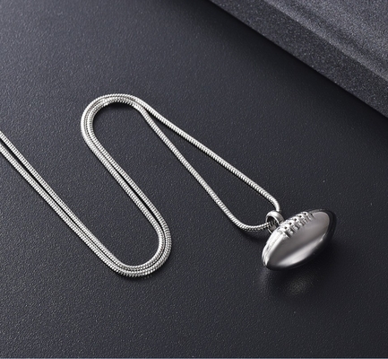 Individuality Rugby Pendant Jewellery Memorial Necklace Locket for Human and Pet Ashes