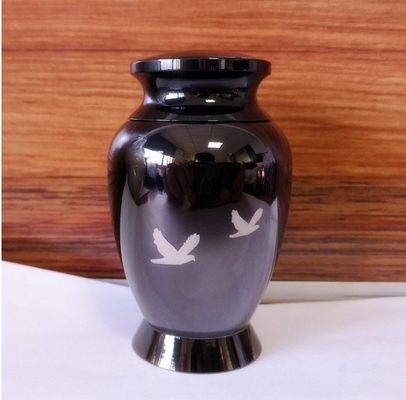 Women's Coffee Gold Cremation Urn with Bird Engraved Small Adult/Pet Memorial Casket Keepsake Stainless Steel Jewellery