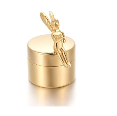 Stainless Steel Angel Cremation Urn Unique Design for Memorial Jewelry Engravable