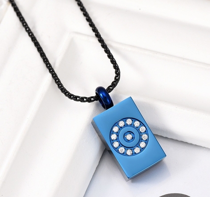 8 Year's Experience Inlaid Cubic Zircon Cremation Jewelry for Ashes Stainless Steel