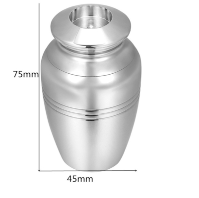 75*45mm Candle Holder Cremation Urn for Human Pet Ashes Stainless Steel Unique Designs