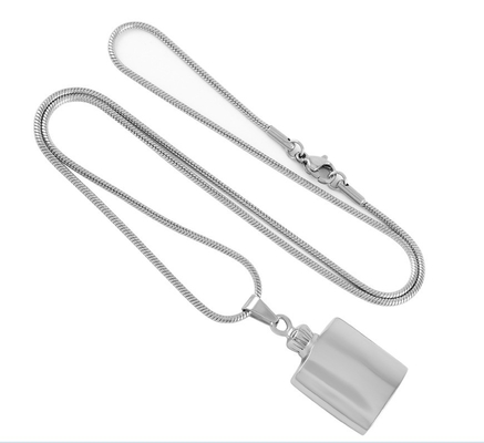 Women's Memorial Necklace for Human Ashes in 316L Stainless Steel Cremation Jewelry