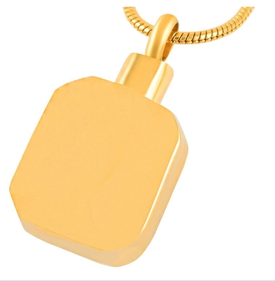 Square Silver Gold Rose Gold Color Cremation Jewelry For Ashes Keepsake Urn Necklace Women Men Memorial Jewelry Pendant With Rhinestone